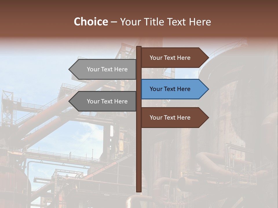 Iron Horizon Blast Furnace PowerPoint Template