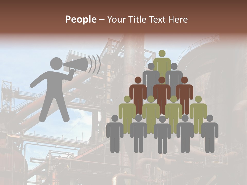 Iron Horizon Blast Furnace PowerPoint Template