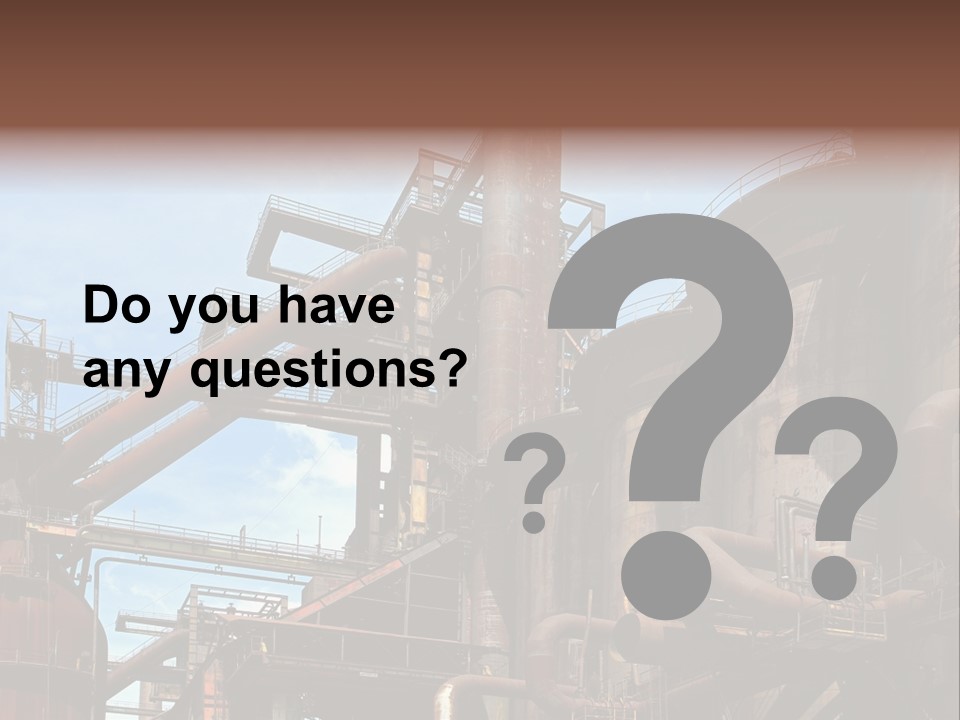 Iron Horizon Blast Furnace PowerPoint Template