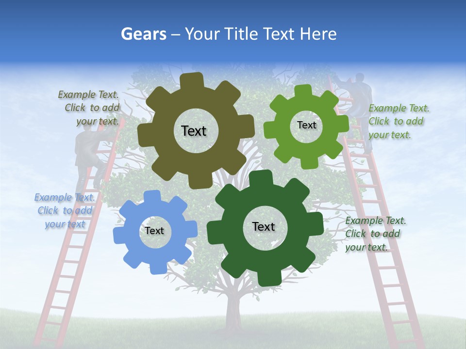 Expertise Cog Team PowerPoint Template