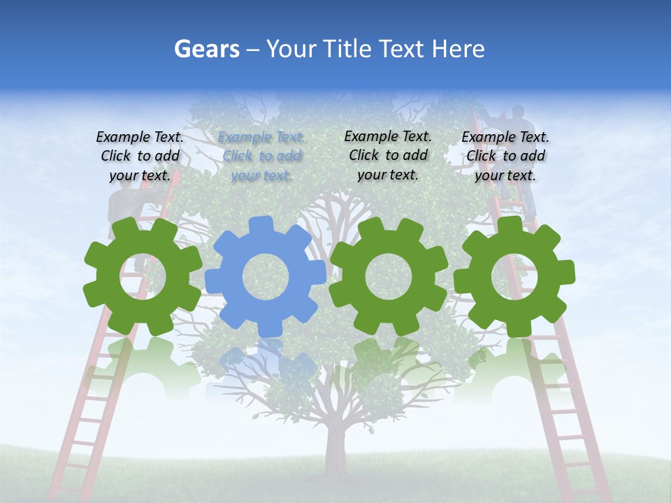 Expertise Cog Team PowerPoint Template
