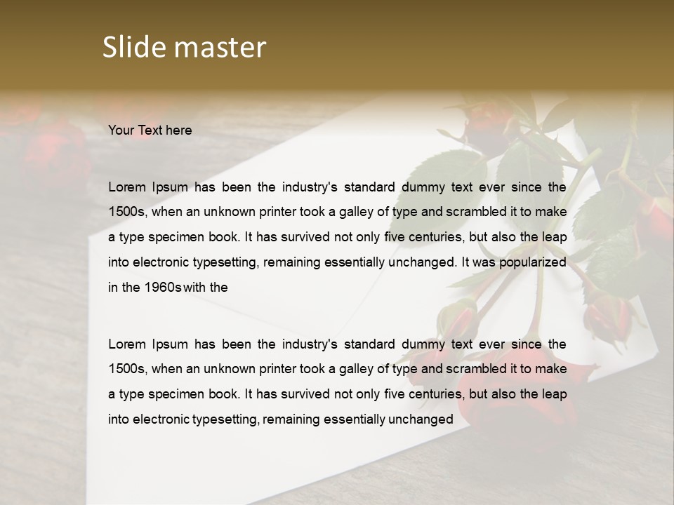 Greeting Card Invitation Wood PowerPoint Template