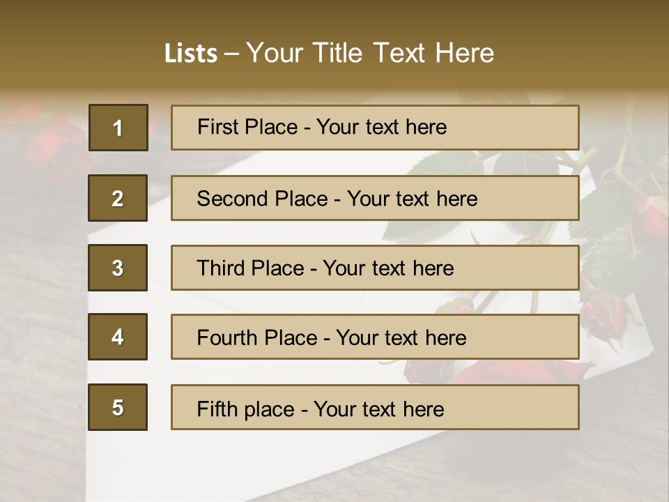 Greeting Card Invitation Wood PowerPoint Template