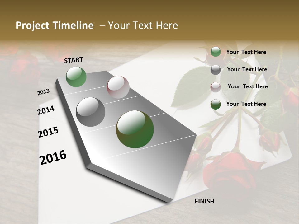 Greeting Card Invitation Wood PowerPoint Template