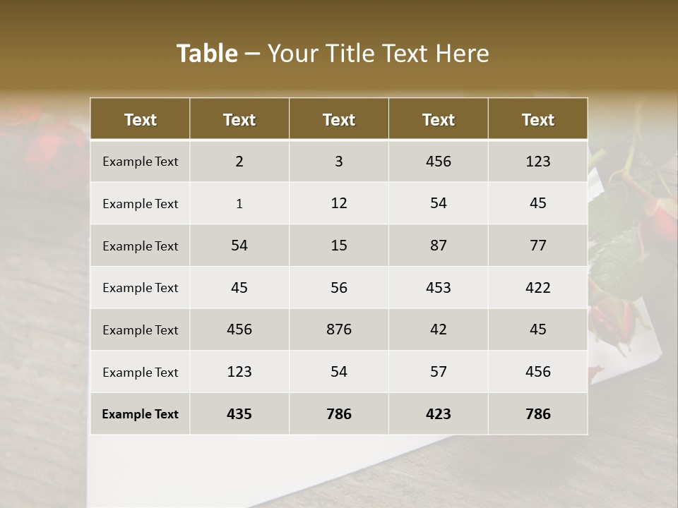 Greeting Card Invitation Wood PowerPoint Template