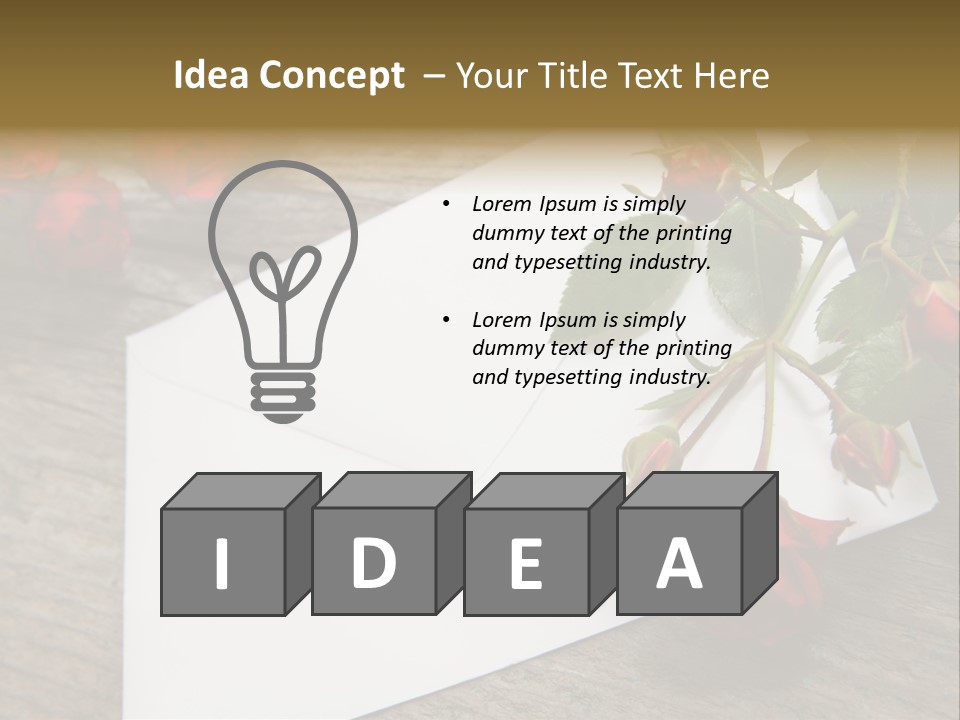 Greeting Card Invitation Wood PowerPoint Template