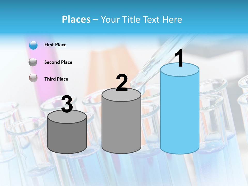 Tube Chemistry Blue PowerPoint Template