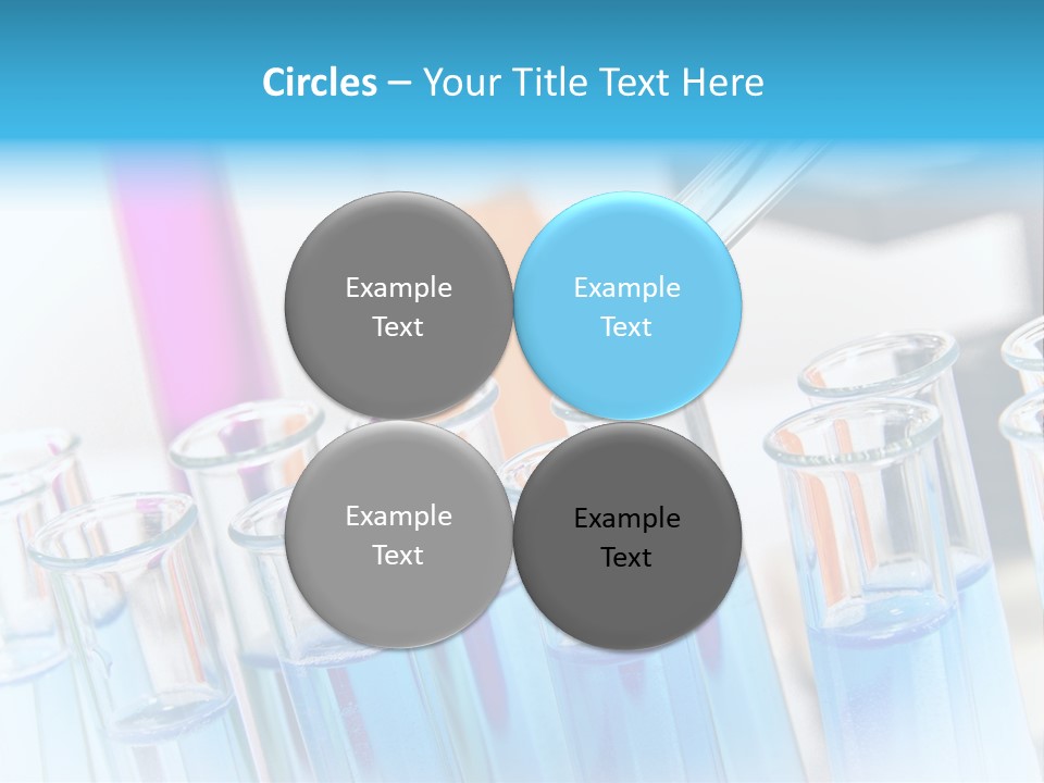 Tube Chemistry Blue PowerPoint Template