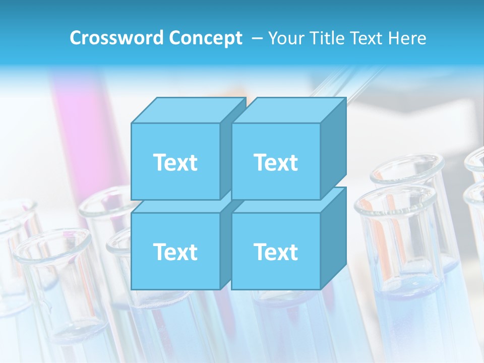 Tube Chemistry Blue PowerPoint Template