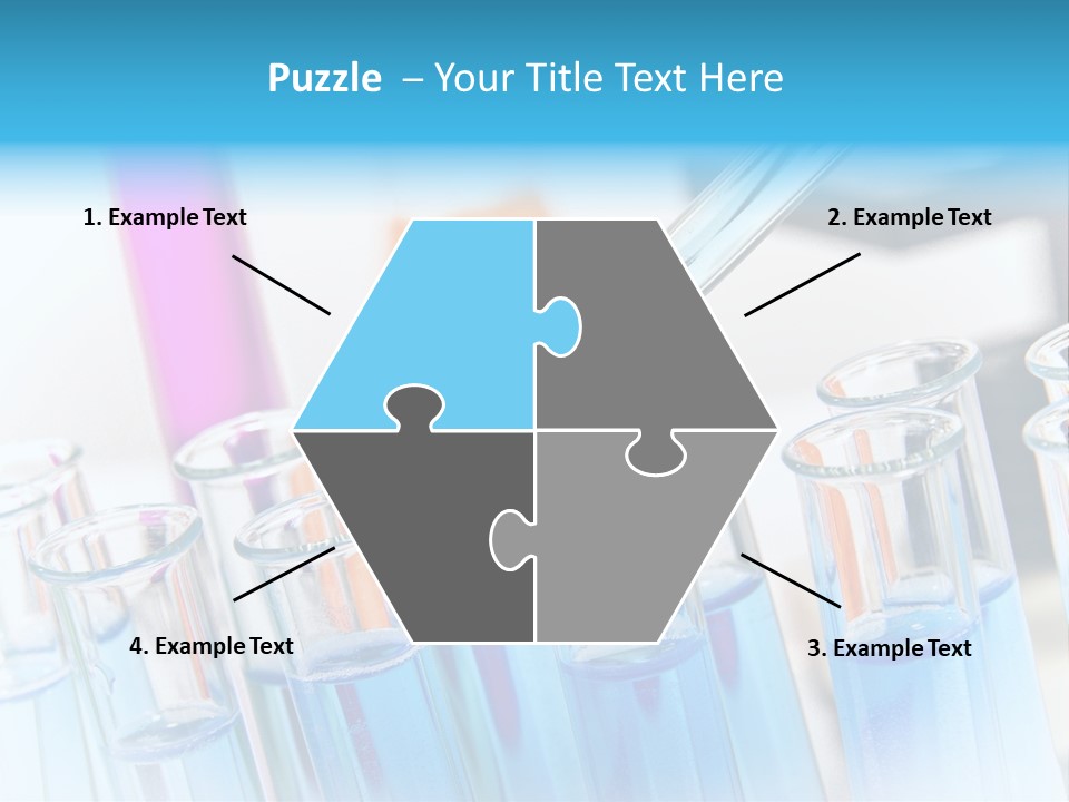 Tube Chemistry Blue PowerPoint Template