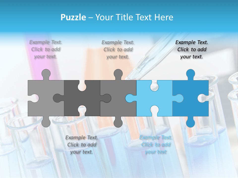 Tube Chemistry Blue PowerPoint Template