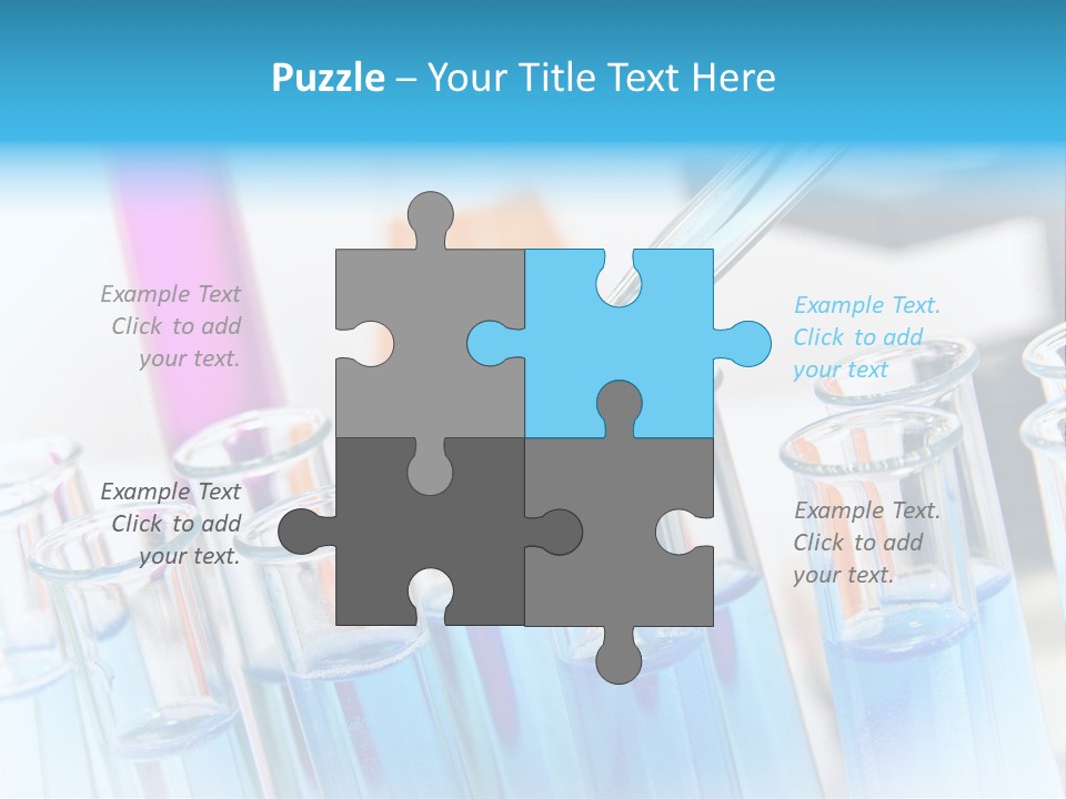 Tube Chemistry Blue PowerPoint Template