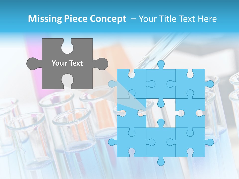 Tube Chemistry Blue PowerPoint Template