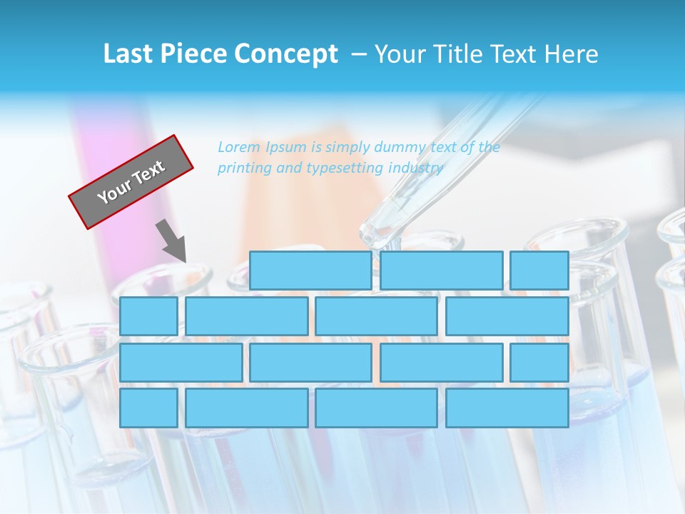 Tube Chemistry Blue PowerPoint Template
