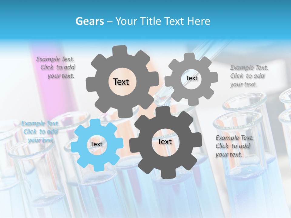 Tube Chemistry Blue PowerPoint Template