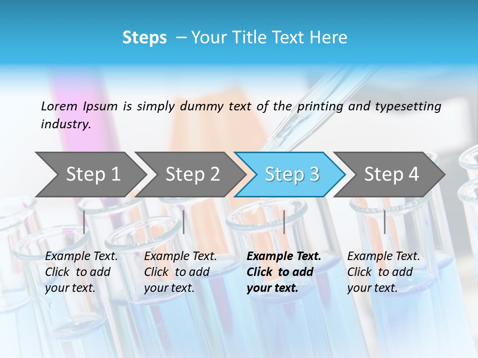 Tube Chemistry Blue PowerPoint Template