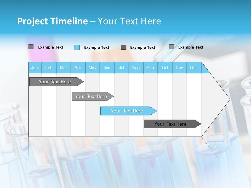 Tube Chemistry Blue PowerPoint Template