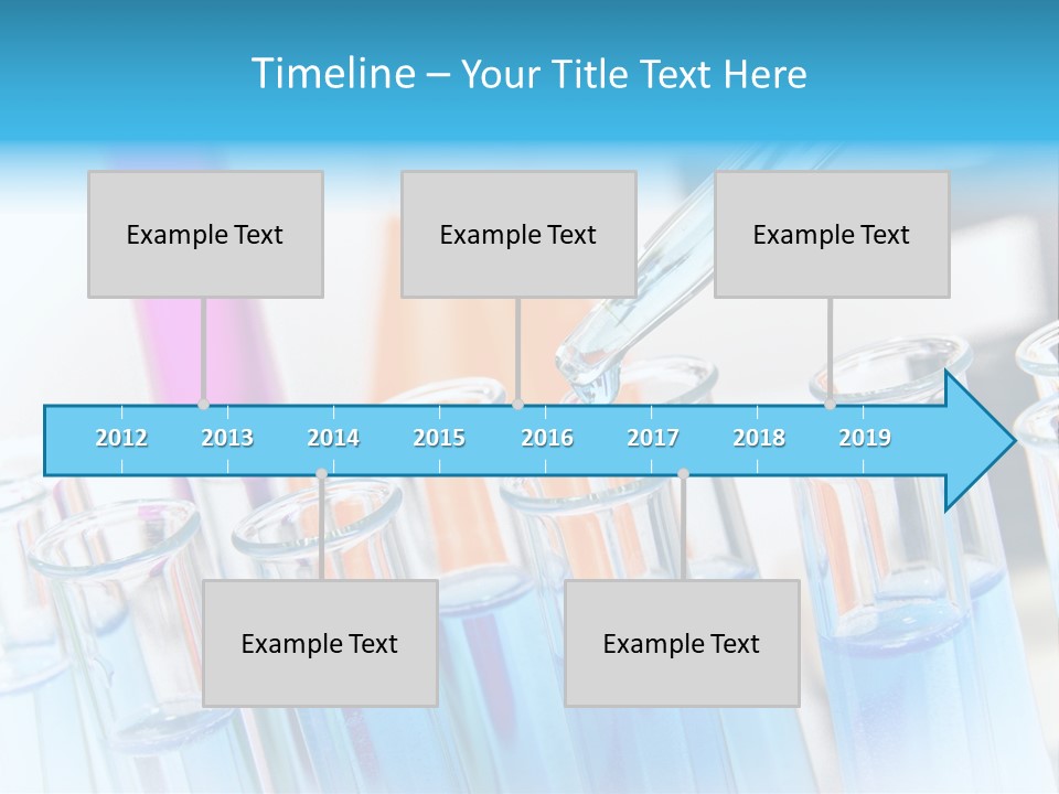 Tube Chemistry Blue PowerPoint Template