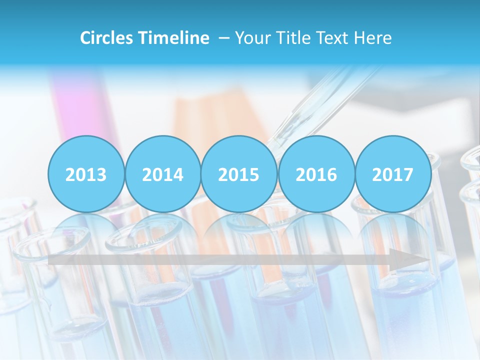 Tube Chemistry Blue PowerPoint Template