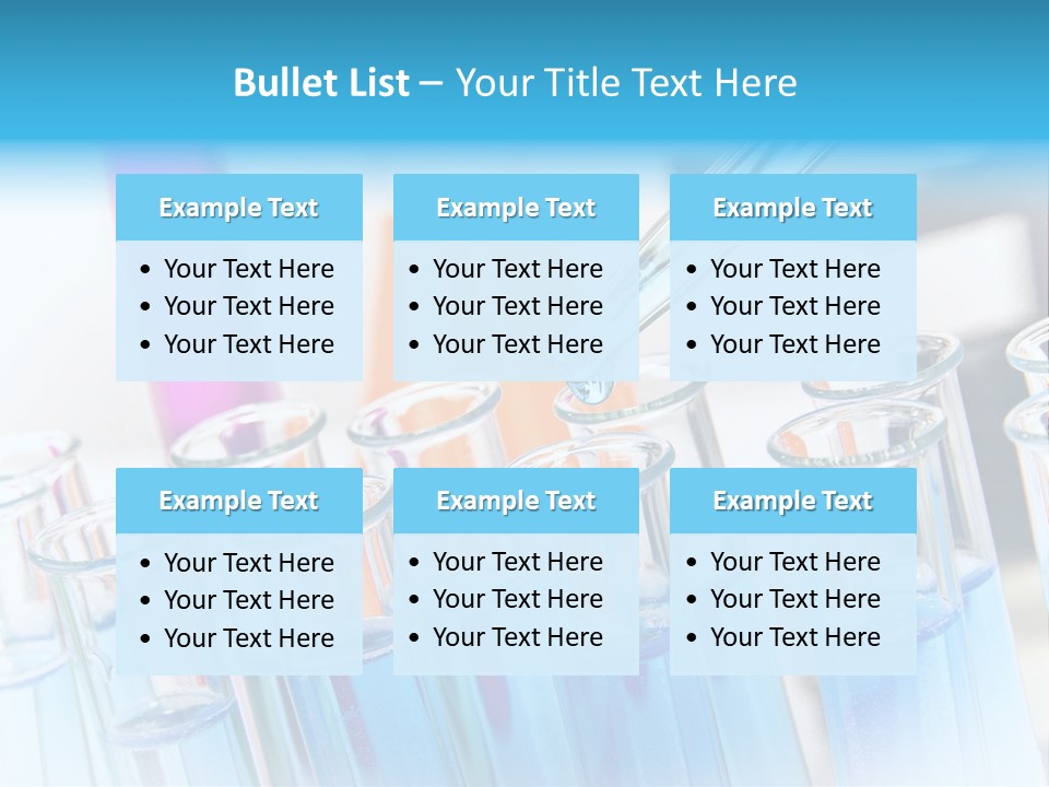 Tube Chemistry Blue PowerPoint Template