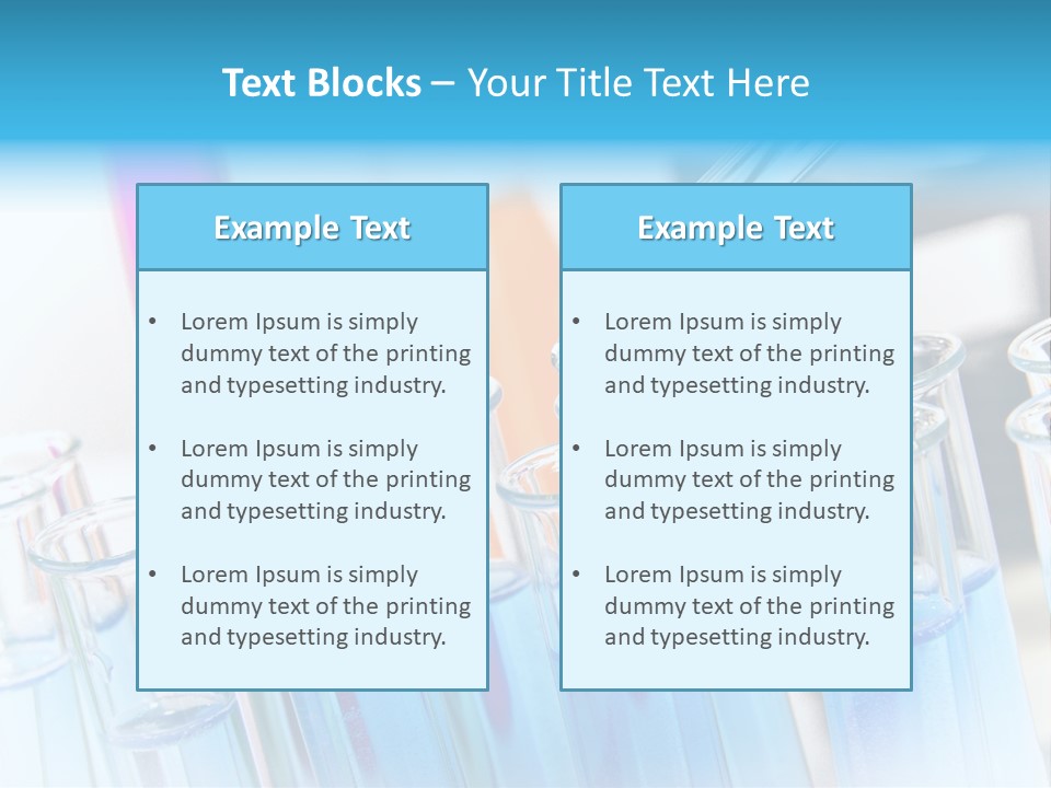 Tube Chemistry Blue PowerPoint Template