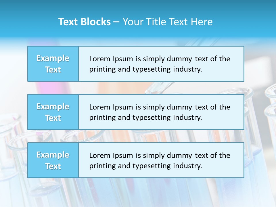 Tube Chemistry Blue PowerPoint Template