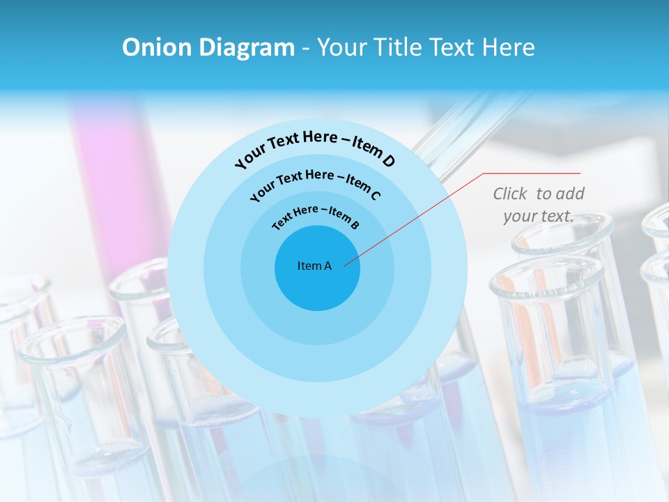 Tube Chemistry Blue PowerPoint Template