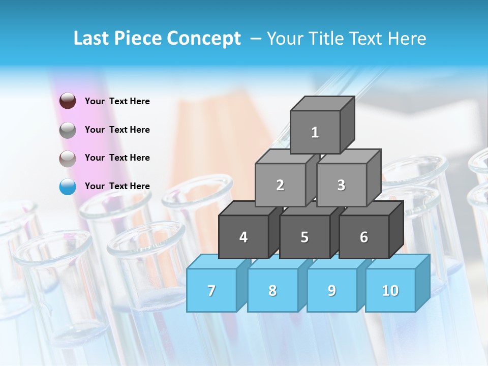Tube Chemistry Blue PowerPoint Template