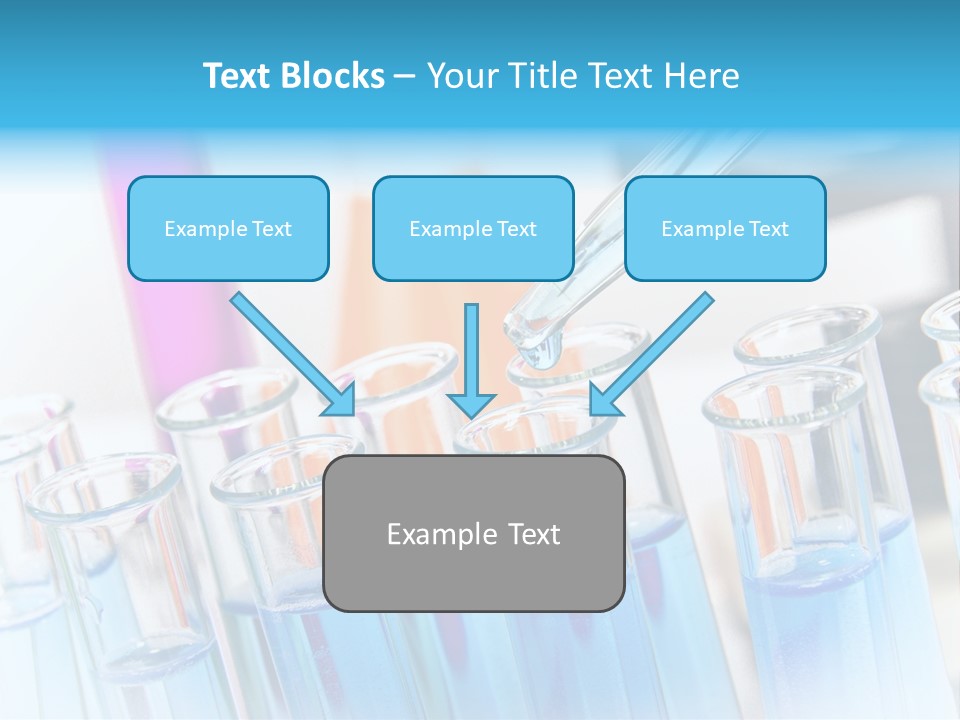 Tube Chemistry Blue PowerPoint Template