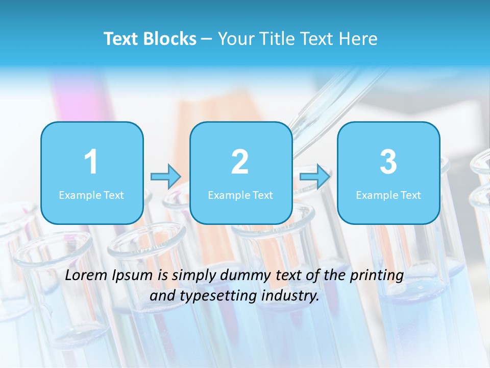 Tube Chemistry Blue PowerPoint Template