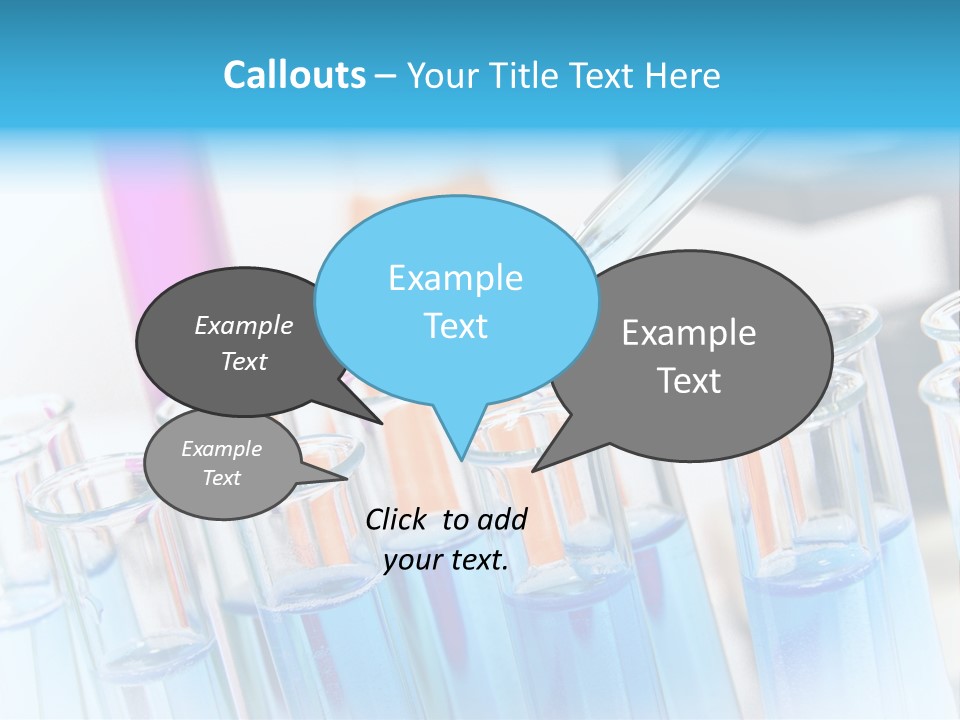 Tube Chemistry Blue PowerPoint Template