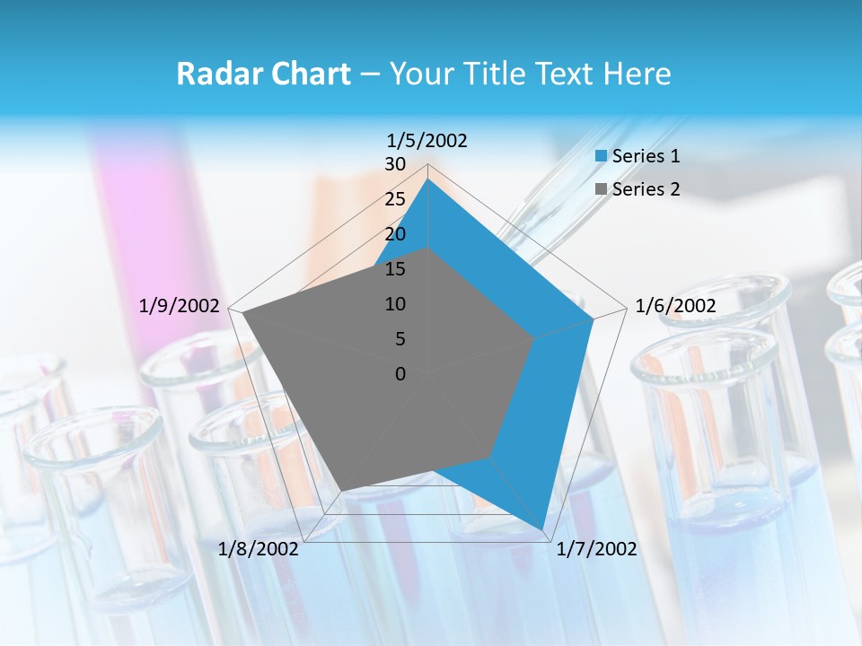 Tube Chemistry Blue PowerPoint Template