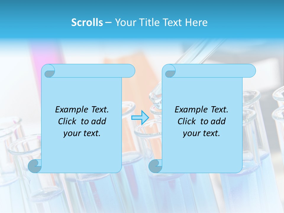 Tube Chemistry Blue PowerPoint Template
