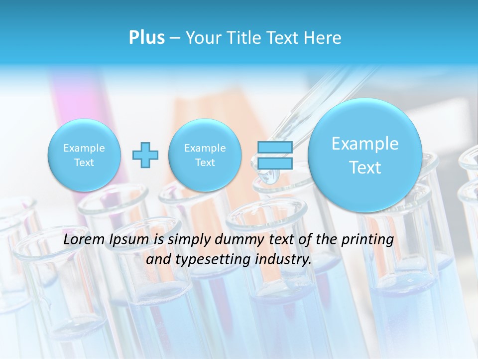 Tube Chemistry Blue PowerPoint Template