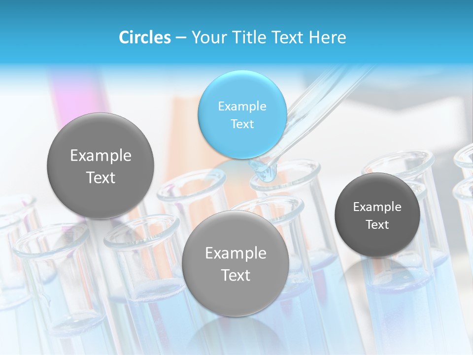 Tube Chemistry Blue PowerPoint Template