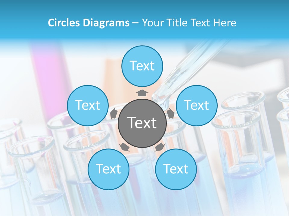 Tube Chemistry Blue PowerPoint Template