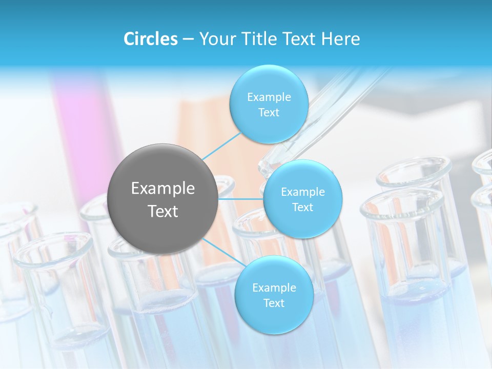 Tube Chemistry Blue PowerPoint Template