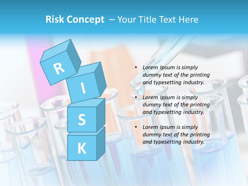 Tube Chemistry Blue PowerPoint Template