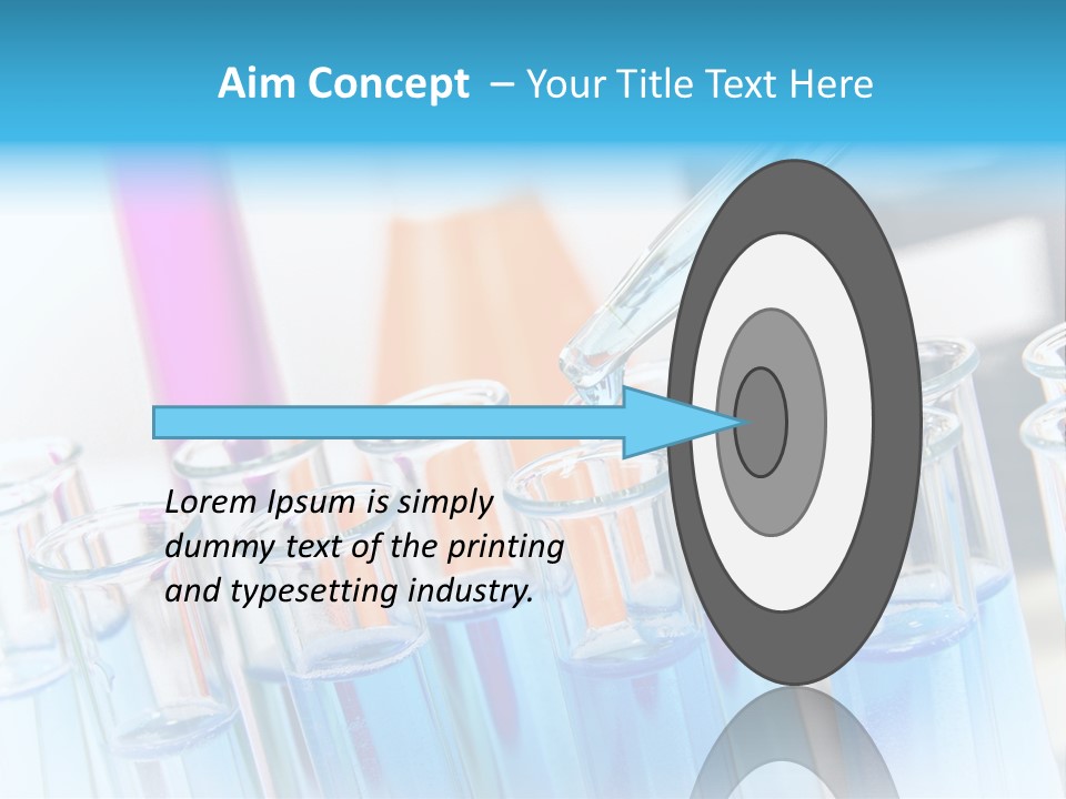 Tube Chemistry Blue PowerPoint Template