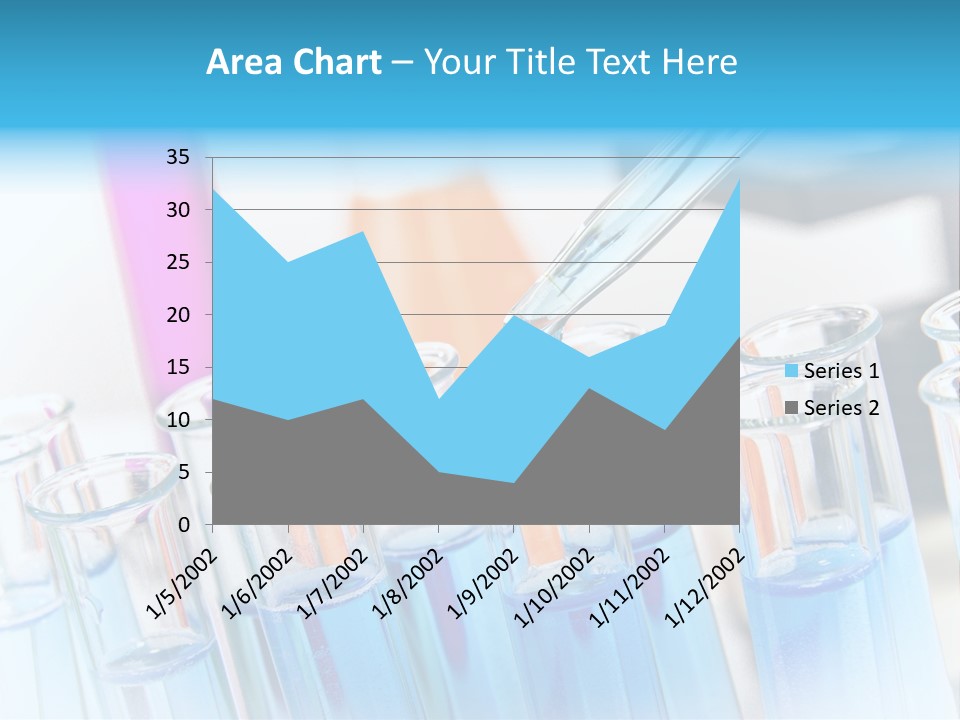 Tube Chemistry Blue PowerPoint Template