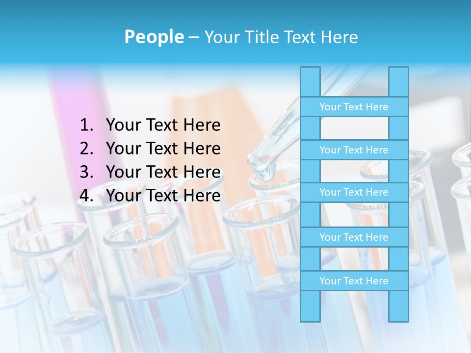 Tube Chemistry Blue PowerPoint Template