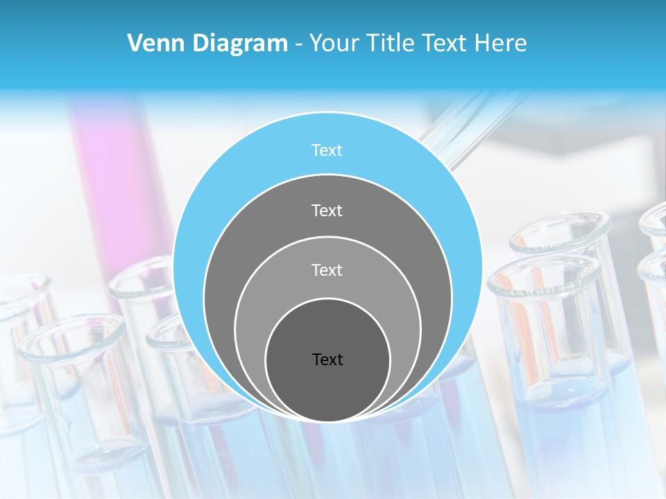 Tube Chemistry Blue PowerPoint Template