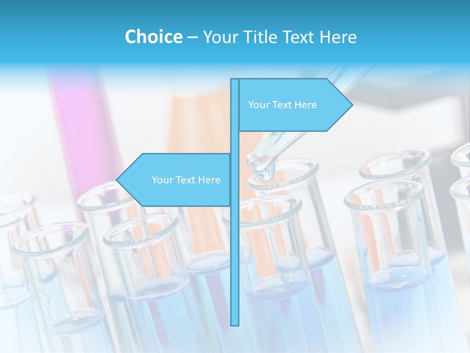 Tube Chemistry Blue PowerPoint Template