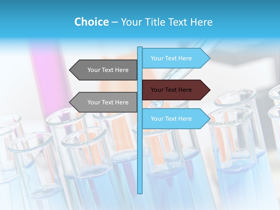 Tube Chemistry Blue PowerPoint Template