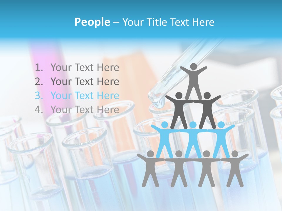 Tube Chemistry Blue PowerPoint Template