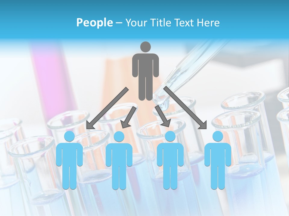 Tube Chemistry Blue PowerPoint Template