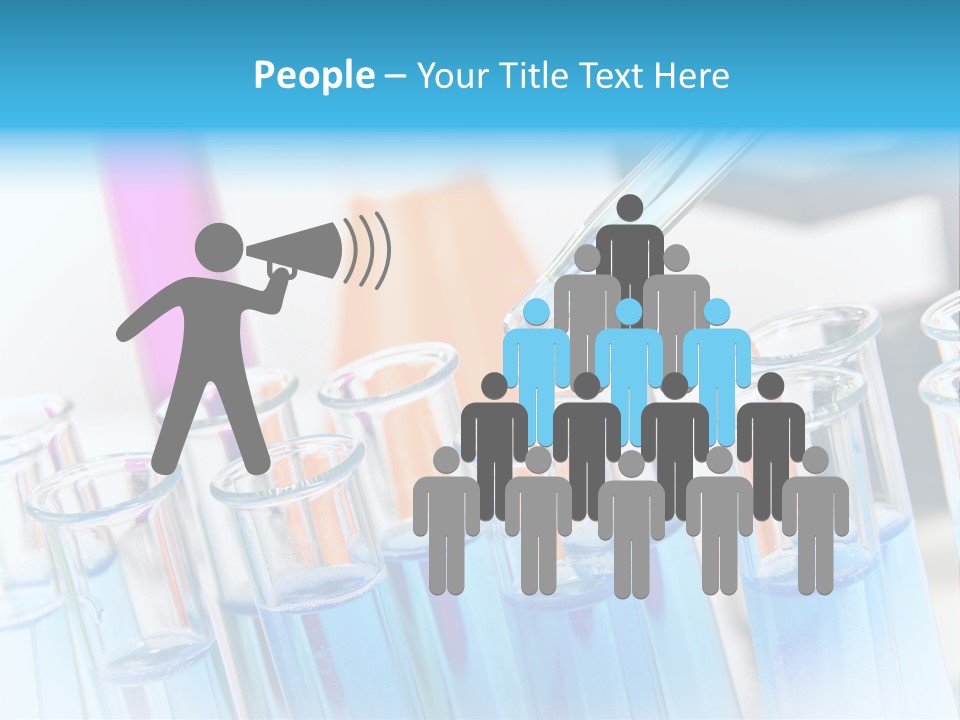 Tube Chemistry Blue PowerPoint Template