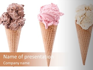 Cream Pieces Portion PowerPoint Template
