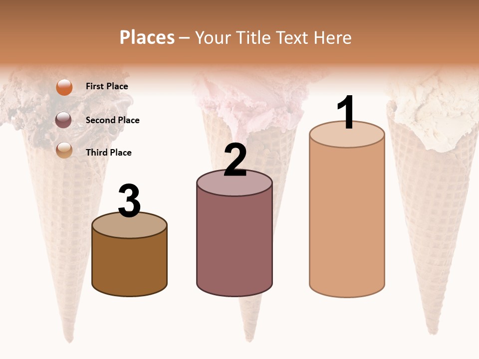 Cream Pieces Portion PowerPoint Template