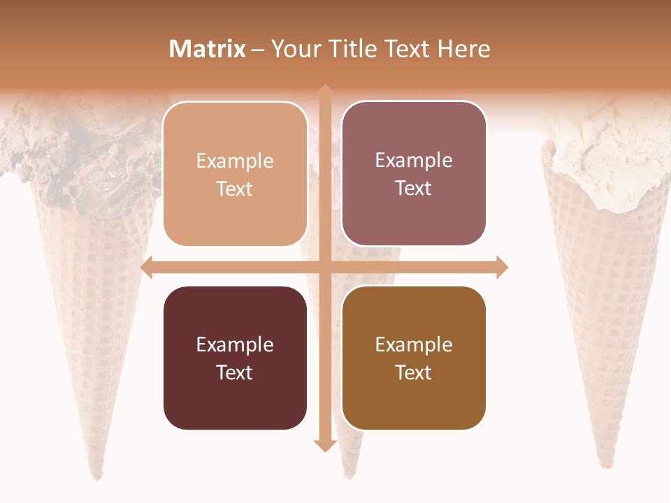 Cream Pieces Portion PowerPoint Template